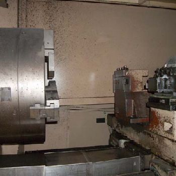 Tacchi#FTF-1600, 45" swing, 31 chuck, 3-jaw, 14.586 bore, Fanuc 0T-C,’12, #K15604