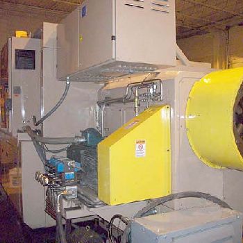 Tacchi#FTF-1600, 45" swing, 31 chuck, 3-jaw, 14.586 bore, Fanuc 0T-C,’12, #K15604