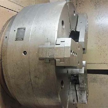 Tacchi#FTF-1600, 45" swing, 31 chuck, 3-jaw, 14.586 bore, Fanuc 0T-C,’12, #K15604