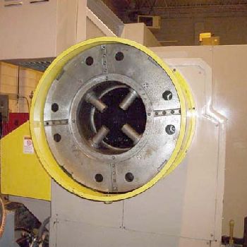 Tacchi#FTF-1600, 45" swing, 31 chuck, 3-jaw, 14.586 bore, Fanuc 0T-C,’12, #K15604