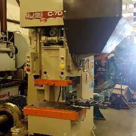 70 Ton,Bliss#C-70, 4" stroke, 15.5 SH, 24 x 18 bed, 60 SPM, 2000, #sr5137