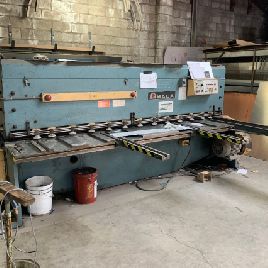 1/4" x 10â€™Amada#M-3060, CNC mech.squaring shear,38 FOPBG,10â€™ sq.arm,15 HP,1984
