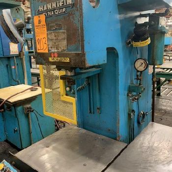 12 Ton,Hannifin#OGF-12D, hydraulic press, 22" x 22 bed, 12 throat, #10996