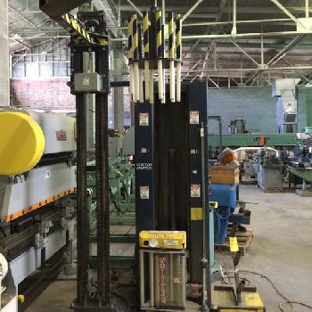 Wulftec#WLP-200, stretch wrapper, power elevation, 60" platen, controls