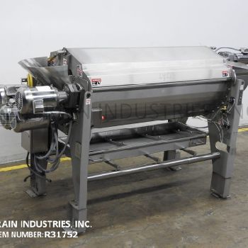 Roller Style Peeler &amp; Scrubber, Lyco #8000E Bull Jr, heavy duty, Stainless Steel, (8) 80" L x 5 OD rollers