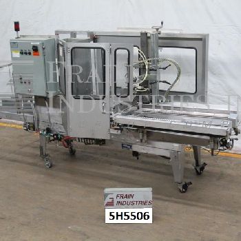 Wexxar#ABFT, automatic, inline case erector, bottom taper, 2" W pressure sensitve bottom tape bar, Allen Bradley control