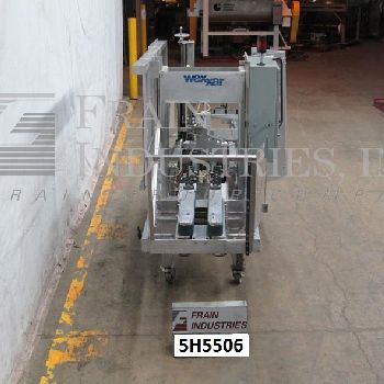 Wexxar#ABFT, automatic, inline case erector, bottom taper, 2" W pressure sensitve bottom tape bar, Allen Bradley control