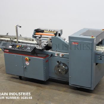 Shanklin#F1, automatic, continuous motion, flow thru shrink wrapper, 5-50 packages per minute