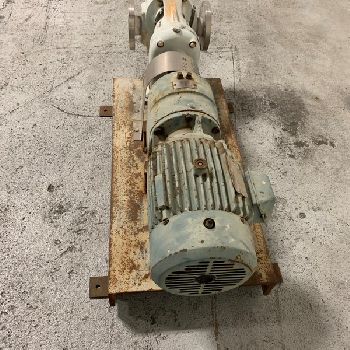 Waukesha#12T, rotary lobe pump, Stainless Steel, 2.5" inlet/outlet, on base w/7.5 HP motor, #35695