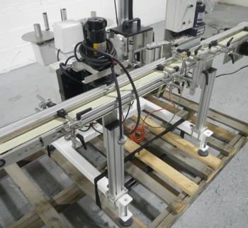 Roser Products#K5, labeler w/Norwood #53 LTi coder, on stand w/controls, serial #K5-09, #42649