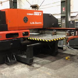 55 Ton,Amada#COMA-557, Fanuc 04PC, 58 turret stations with A/I, 1992, #6231
