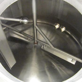 1600 gal.Walker, 316 Stainless Steel single wall, atmospheric, mixing tank, 84" ID x 68 straight wall, dome top (2 available)