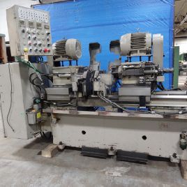 Shigiya#CM-8X60, facing &amp; centering machine,80mm x 600mm,auto lube sys,1991