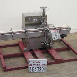 Filamatic#AL100, automatic, Stainless Steel, 4 head, inline piston filler, up to 40 cpm