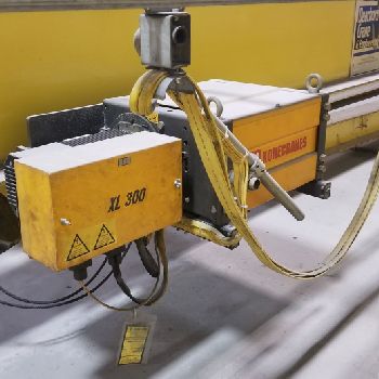 5 Ton,Kone, 41’4" Span, 26’ lift, radio, 75’(x2) rail/runway/cols available, 1998, #1982