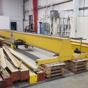 5 Ton,Kone, 41’4" Span, 26’ lift, radio, 75’(x2) rail/runway/cols available, 1998, #1982