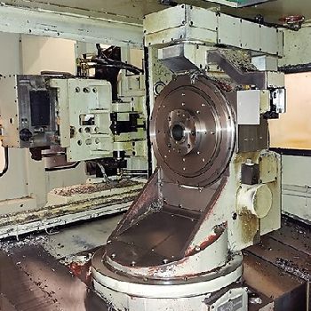 Mitsui-Seiki#HU40T, 5-Axis,24" X,22 Y,28 Z,60 APC,240 ATC,15k RPM,F15M,â€™04,#28787