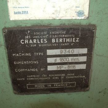 1 - Lathe - Vertical BERTHIEZ 9340 -