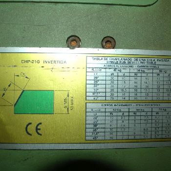 7 - Bevelling machine - CEVISA CHP21G INVERTED -