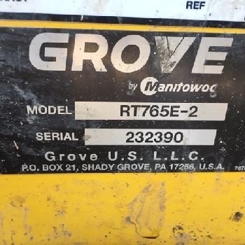 2011 GROVE RT765E CRANE 2603957 USED