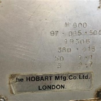 Hobart H600 planetary mixer