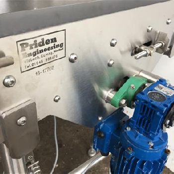 Priden stainless twin lane V conveyor