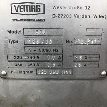 Vemag 500 vacuum filler