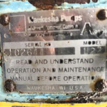 Waukesha U22 Lobe pump