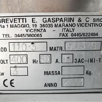 Brevetti Gasparin 110-E Horizontal cake slicer