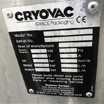 Cryovac ST95 Heat shrink tunnel