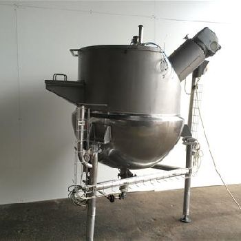 Giusti 500L Stainless jacketed mixing vessel