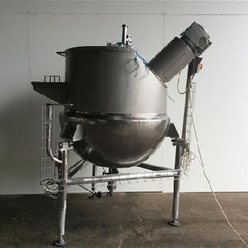 Giusti 500L Stainless jacketed mixing vessel