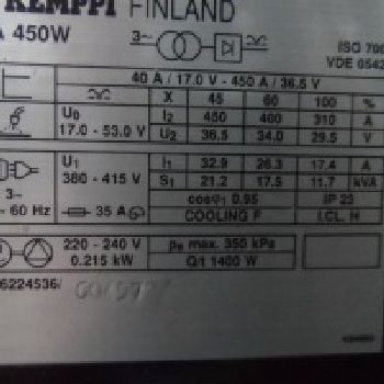 Welding Unit KEMPPI RA 450 W