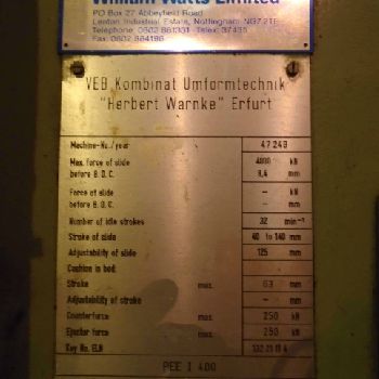 Erfurt 400ton C frame